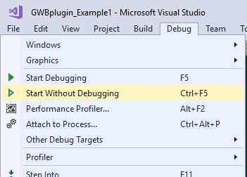 Start Without Debugging